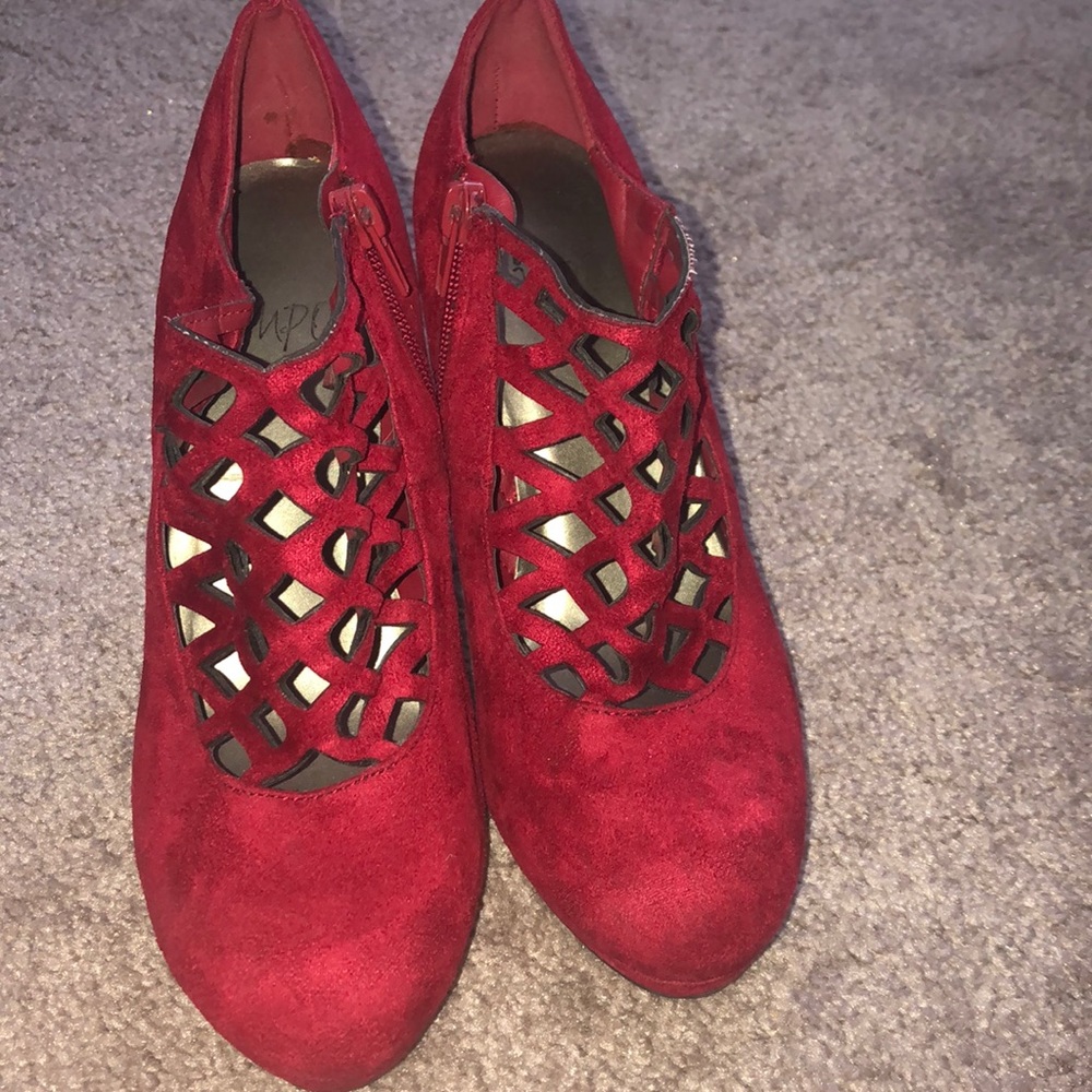 Red boots heels
